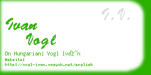 ivan vogl business card